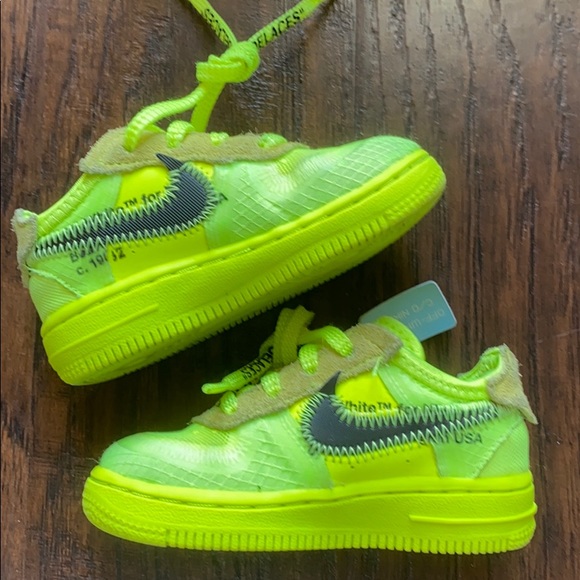 The 10: Nike Air Force 1 TD) size 6c AF1 Off-White - Picture 2 of 8